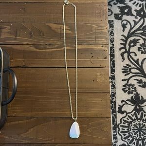 Kendra Scott long necklace with white gem